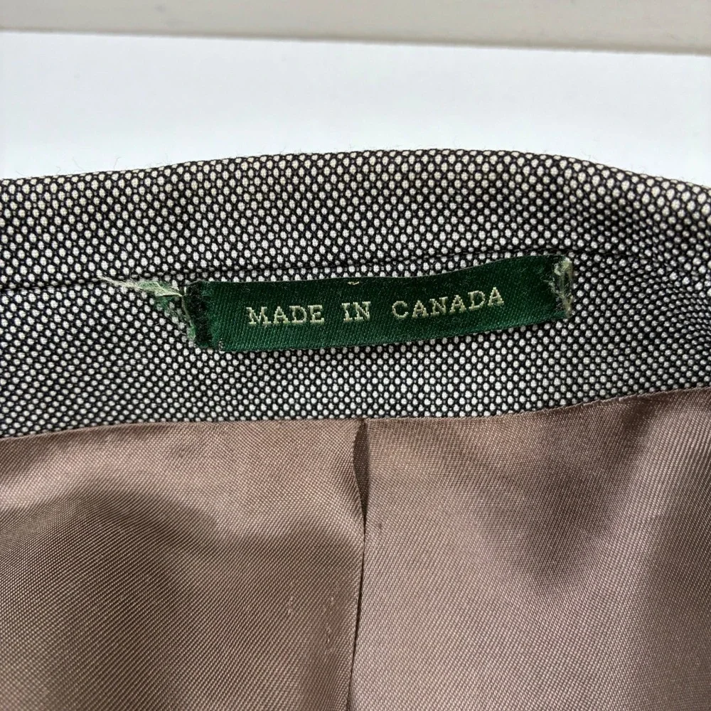 Lauren Ralph Lauren Blazer 50R Grey Micro Check 100% Wool Sport Coat